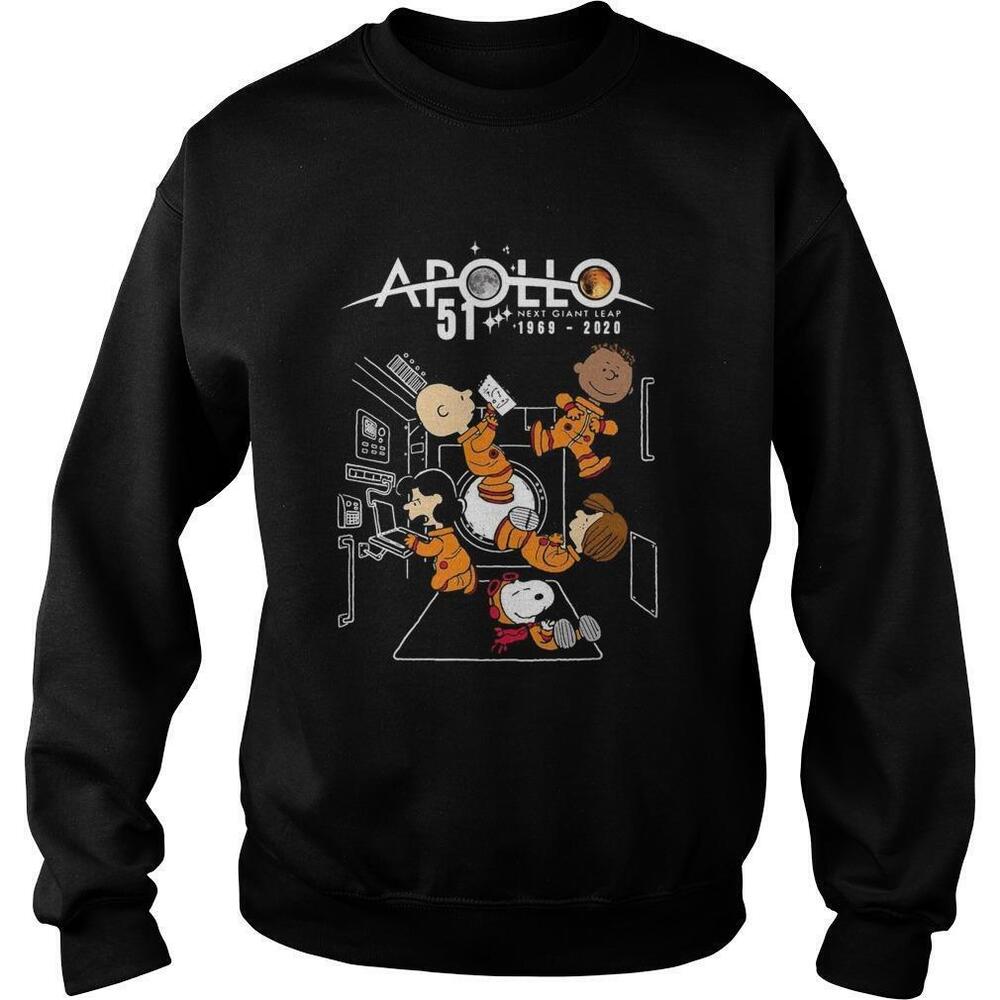 The Peanuts Movie Characters Nasa Apollo 51 Next Giant Leap 1969 2020 Sweatshirt